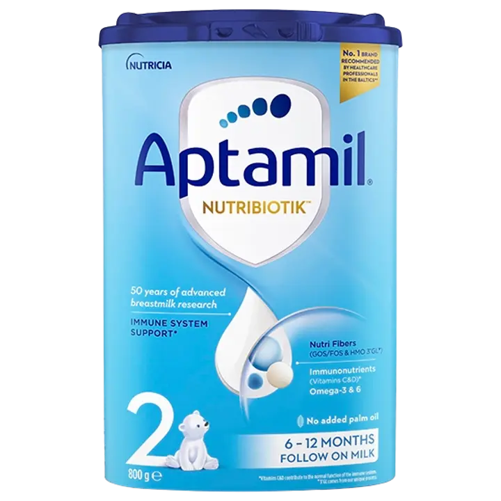 Aptamil® NUTRIBIOTIK™ 2 piimal põhinev imiku jätkupiimasegu alates 6 kuust, 800g
