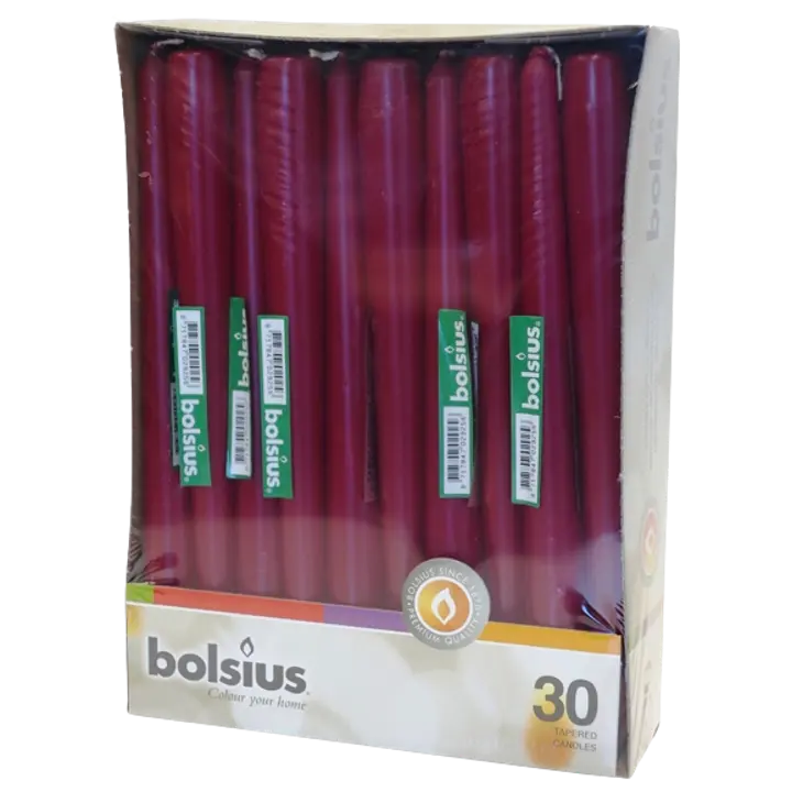 Bolsius antiikküünal 24,5cm 1tk bordoo