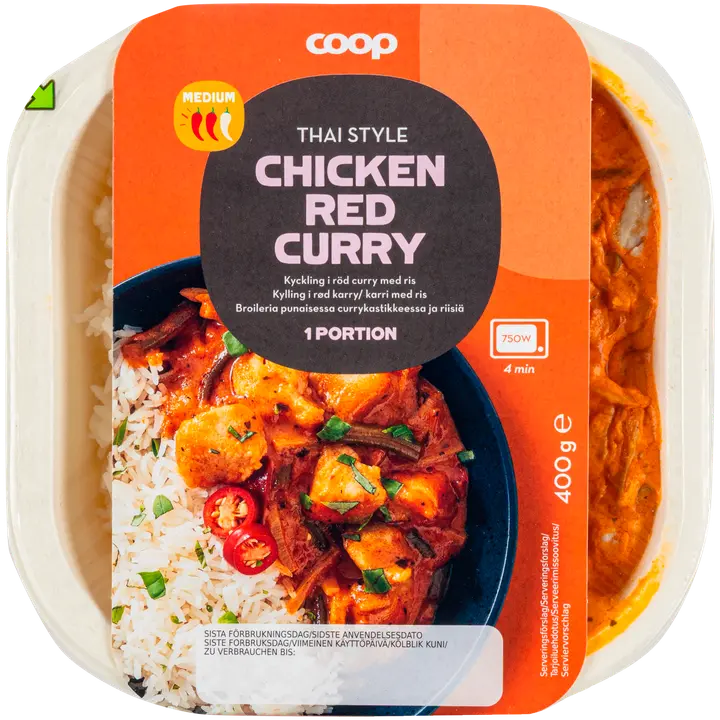 Coop Thai Style Chicken Red Curry 400 g