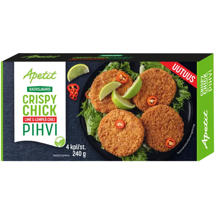 Apetit Kasvisjauhis Crispy Chick pihvi Lime&Lempeä chili pakaste 240g