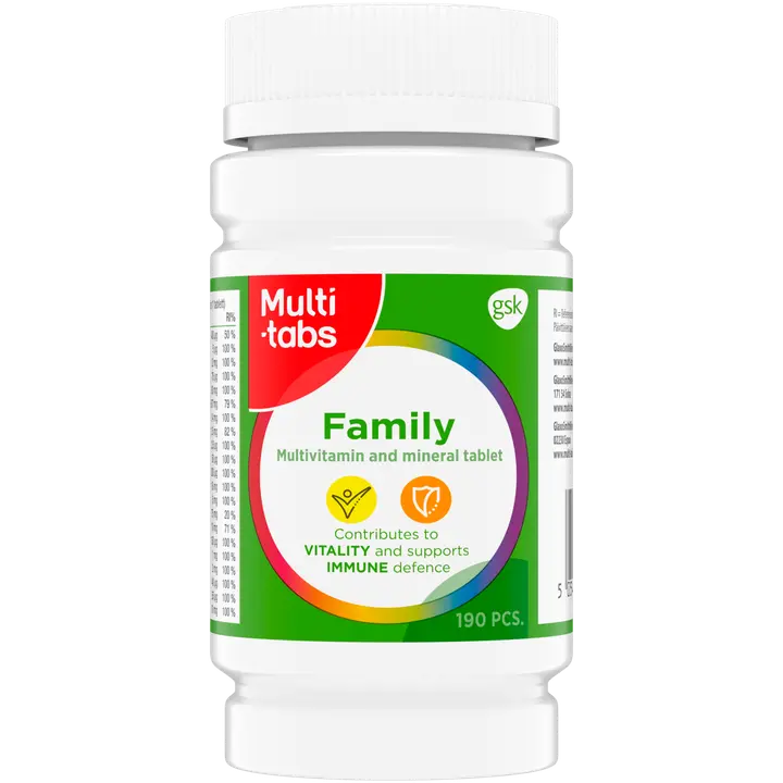 Multi-tabs Family Monivitamiini 190 tablettia
