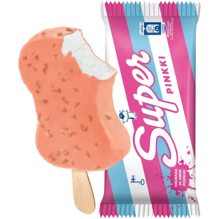 Super Pinkki kermajäätelöpuikko 60g/100ml