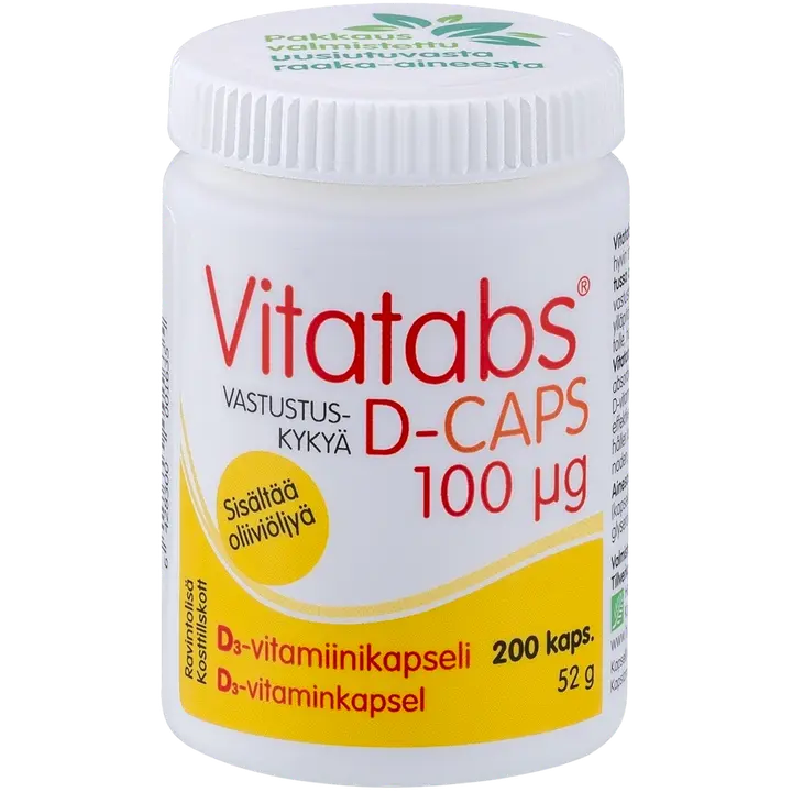 Vitatabs D-Caps 100 D3-vitamiinikapseli 200 kaps