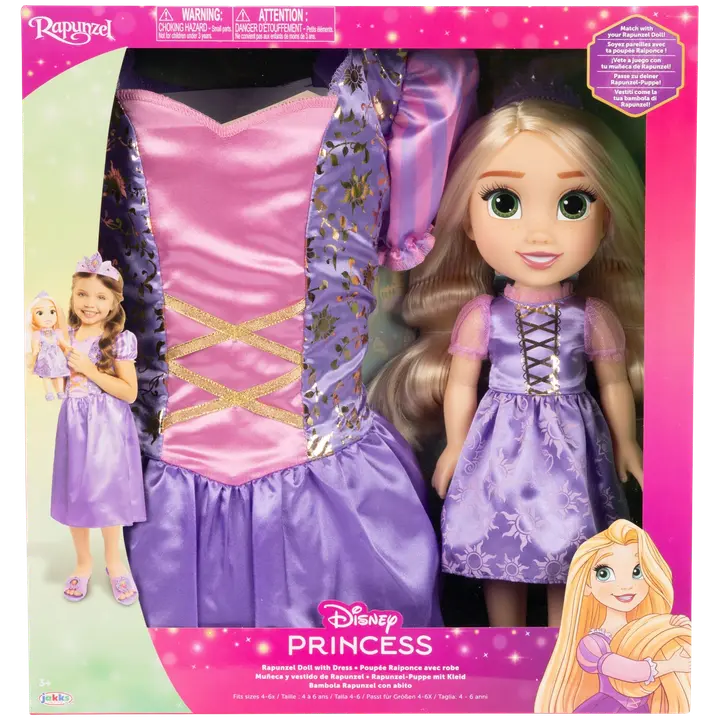 Rapunzel nukk ja kleit