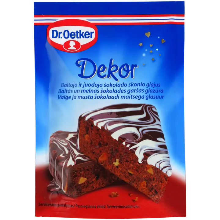 Dr.Oetker valge ja tumeda šokolaadi maitseline glasuur 100g