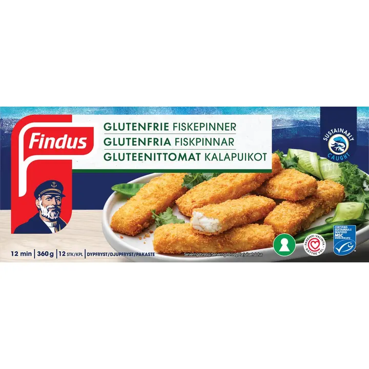 Findus Gluteenittomat kalapuikot MSC 360g, pakaste