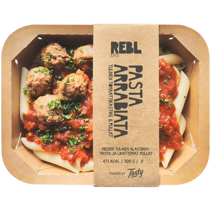 Rebl Eats Pasta Arrabiata Tomaattikastike & Pullat 300g
