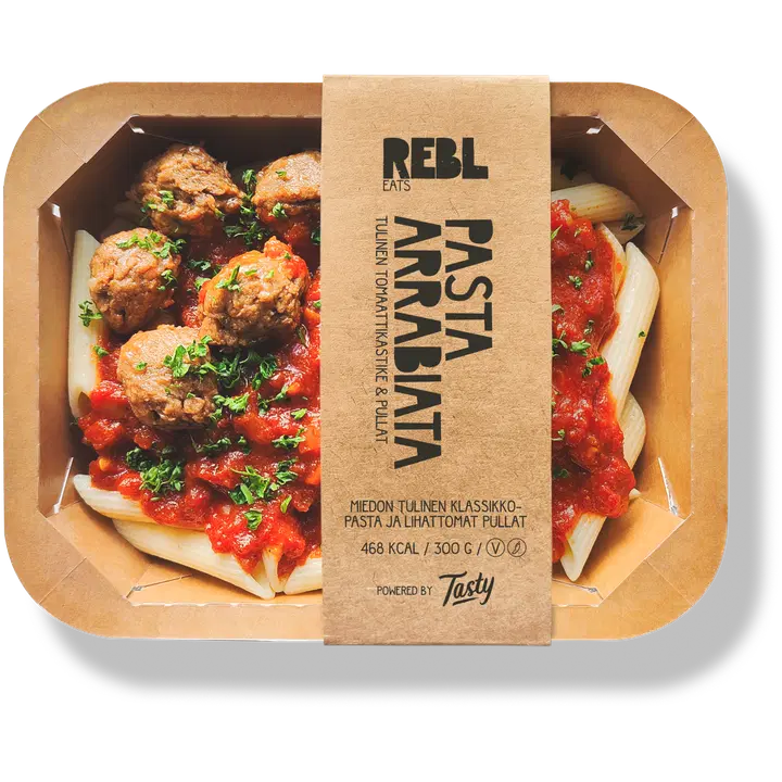Rebl Eats Pasta Arrabiata Tomaattikastike & Pullat 300g