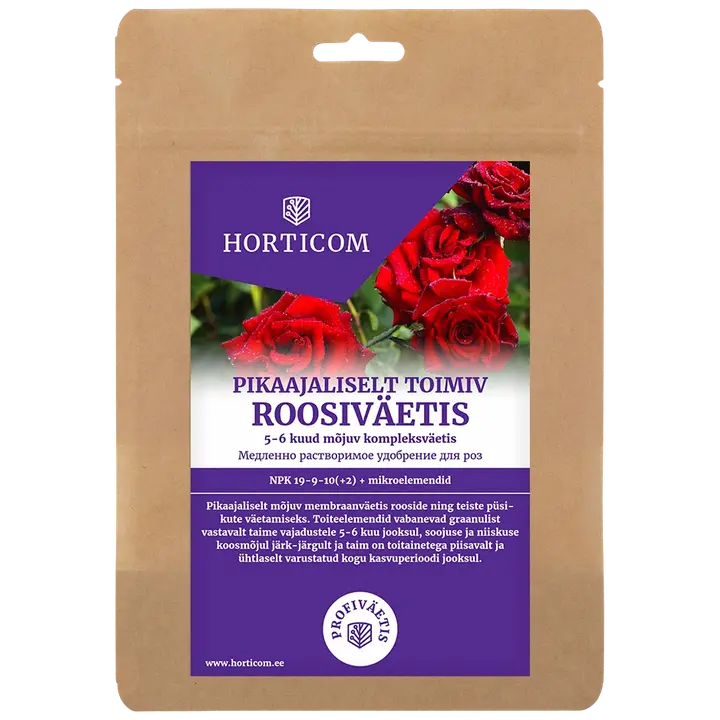 Pikaajaliselt toimiv roosiväetis Horticom 750g