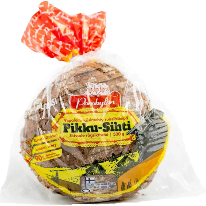 Porokylän Pikku Sihtileipä 330 g viipaloitu ruissihtileipä