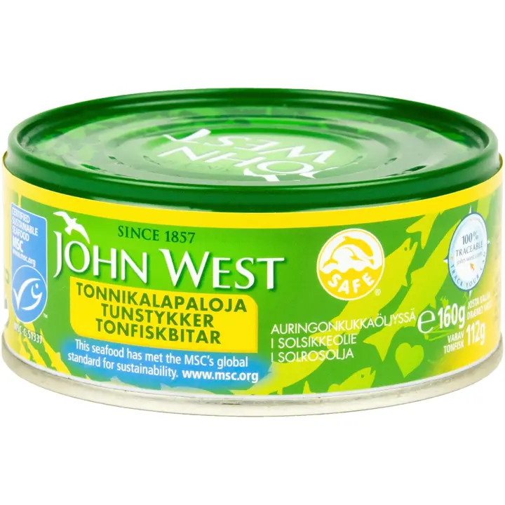 John West MSC tonnikalapalat öljyssä 160g/112g