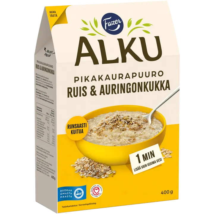 Fazer Alku Ruis & auringonkukka pikakaurapuuro 400 g