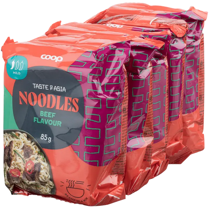 Coop Asia naudanlihanmakuinen nuudeli 5 x 85g