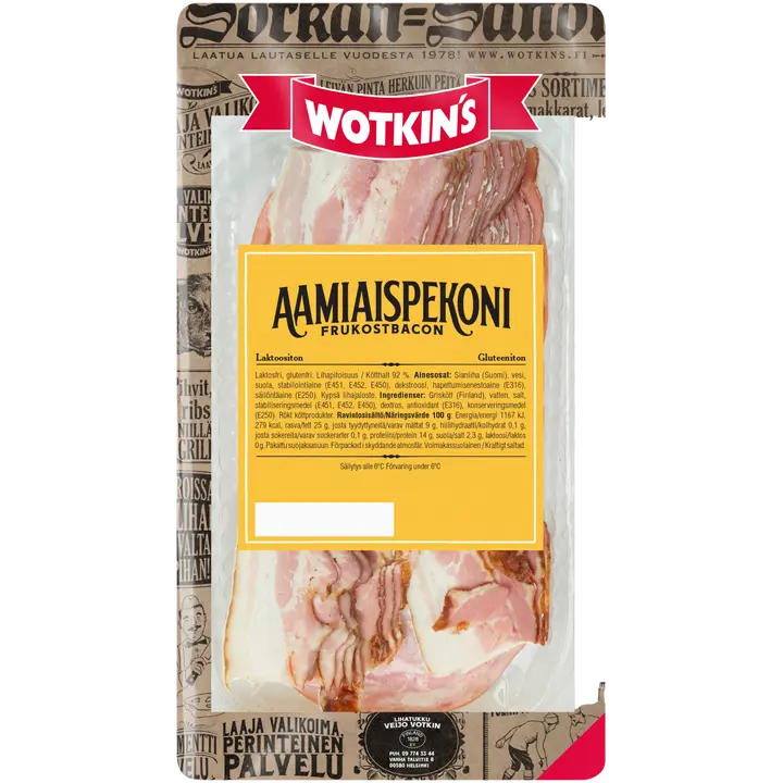Chef Wotkins aamiaispekoni kokolihaleikkele 190-210 g