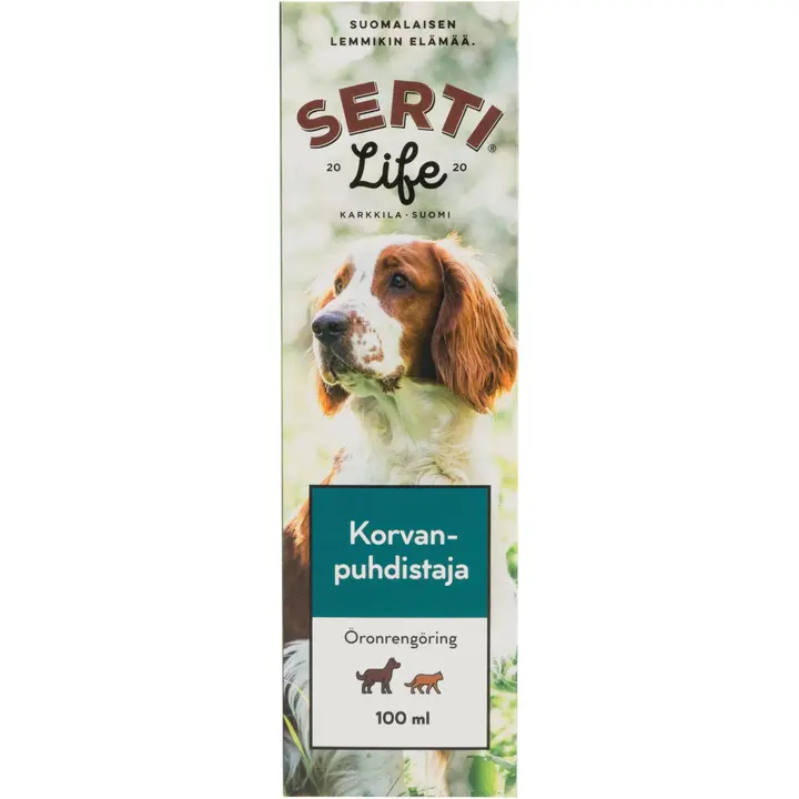 SertiLife korvahuuhde koirille ja kissoille 100 ml