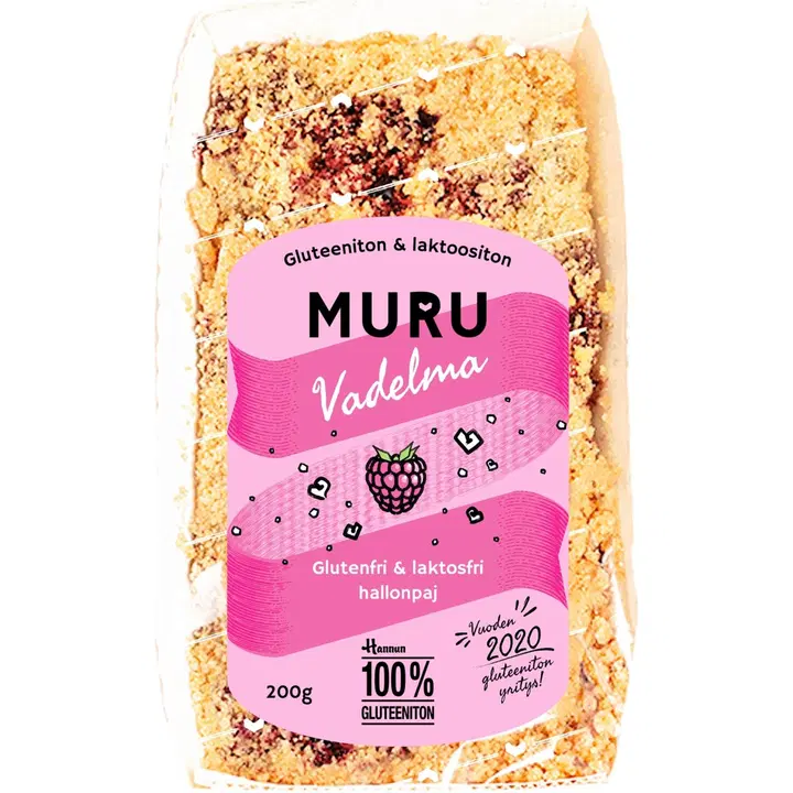HANNUN 100% GLUTEENITON MURU vadelma
