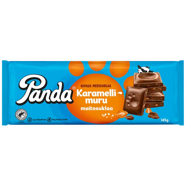 Panda karamellimuru ja merisuola maitosuklaalevy 145g