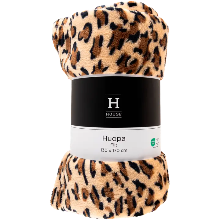 House flanellihuopa Leopard 130x170 cm