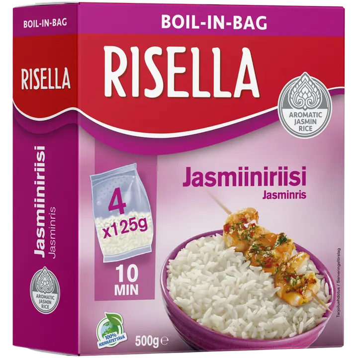 Risella Jasmiiniriisi keitinpussissa 4x125g