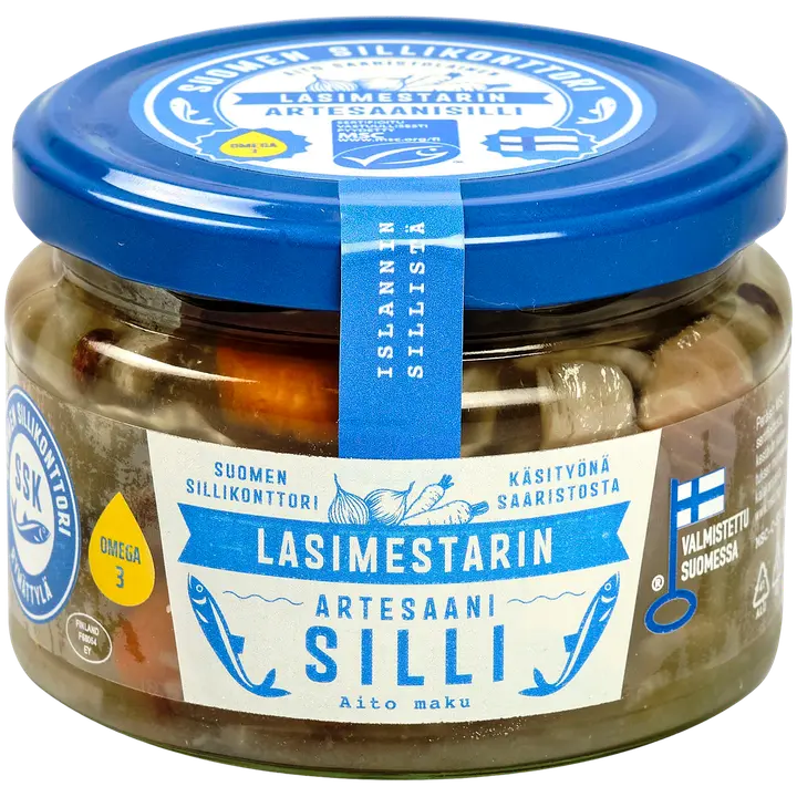 Sillikonttori Lasimestarin artesaani-silli 280g /165g MSC