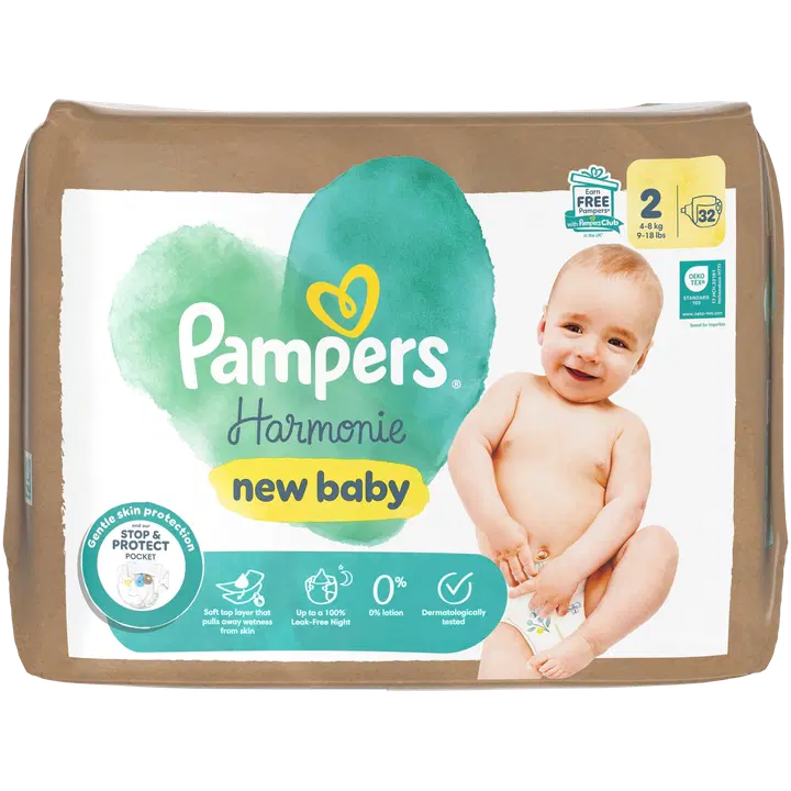 Pampers Harmonie new baby S2 4-8 kg 32 kpl vaippa
