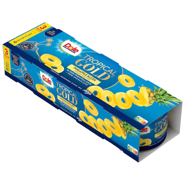 3x227/139g Dole Tropical Gold Ananasviipaleita mehussa 3-pack