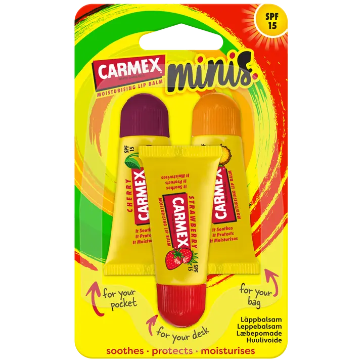 Carmex Mini Tubes huulivoidepuikot 3x5g
