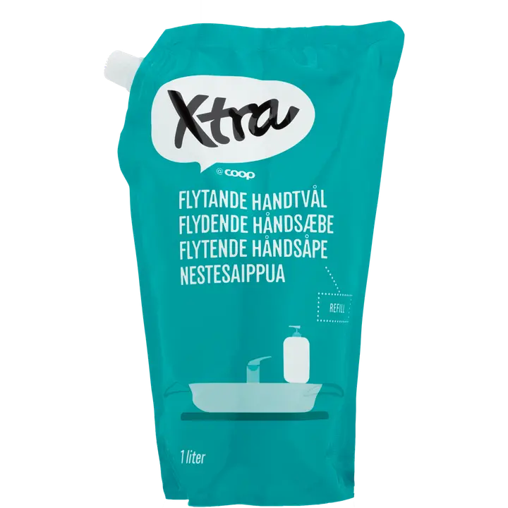 Xtra nestesaippua 1L täyttöpussi