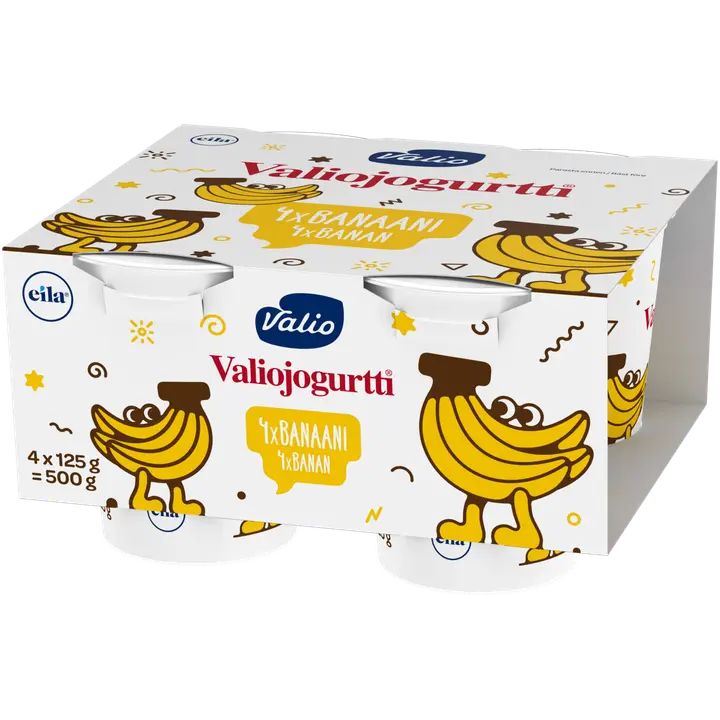 Valiojogurtti® 4x125 g banaani laktoositon