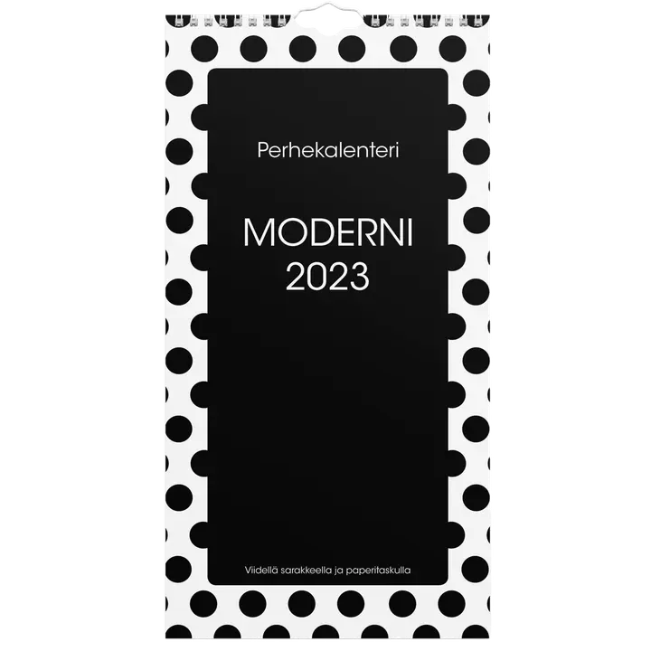 Burde vuosikalenteri 2023 Perhekalenteri Moderni, paperitaskulla, FSC Mix
