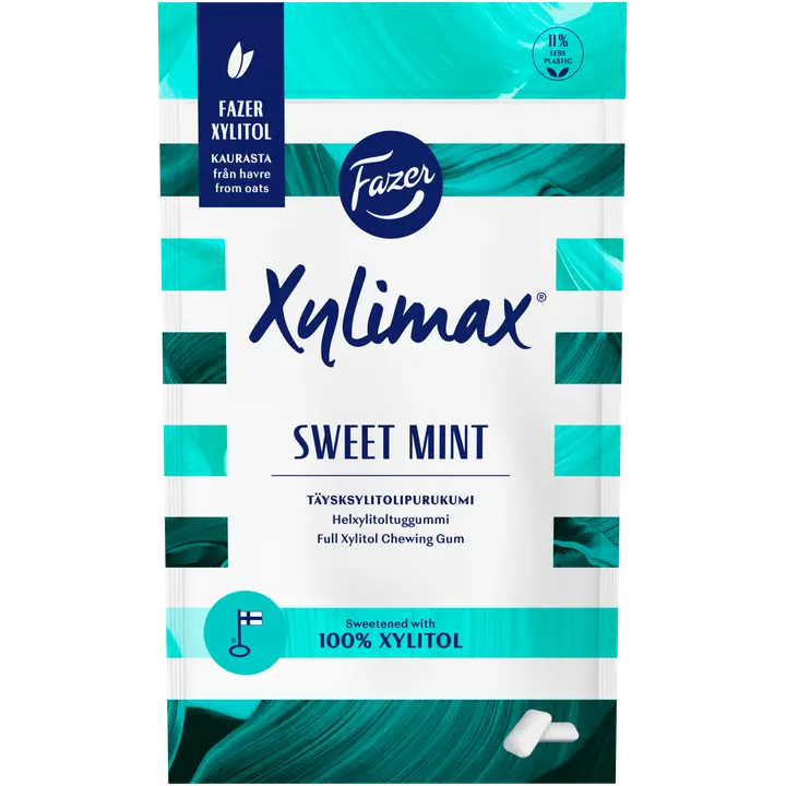 Fazer Xylimax Sweet Mint mintunmakuinen täysksylitolipurukumi 80g