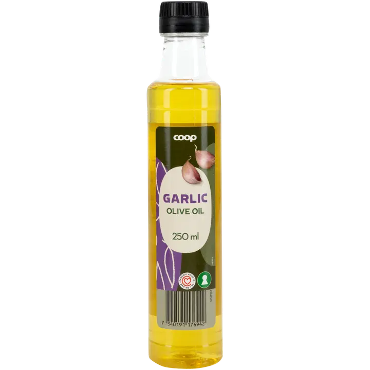 Coop valkosipulinmakuinen oliiviöljy 250 ml