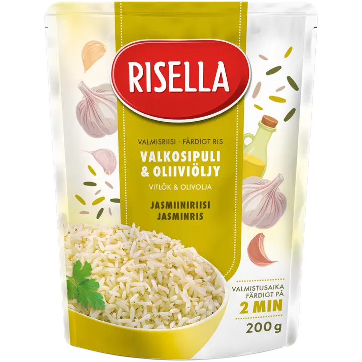 Risella Valkosipuli&Oliiviöljy 200g valmisriisi