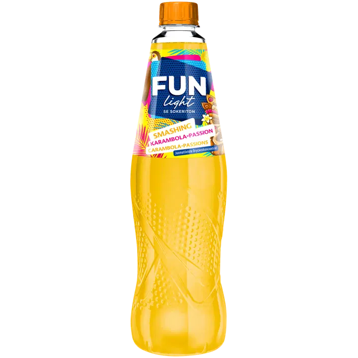 FUN Light carambola och passionsfrukt smakande dryckeskoncentrat 0,5l