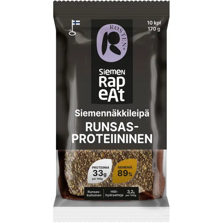 Rosten Runsasproteiininen siemennäkkileipä 10kpl 170g