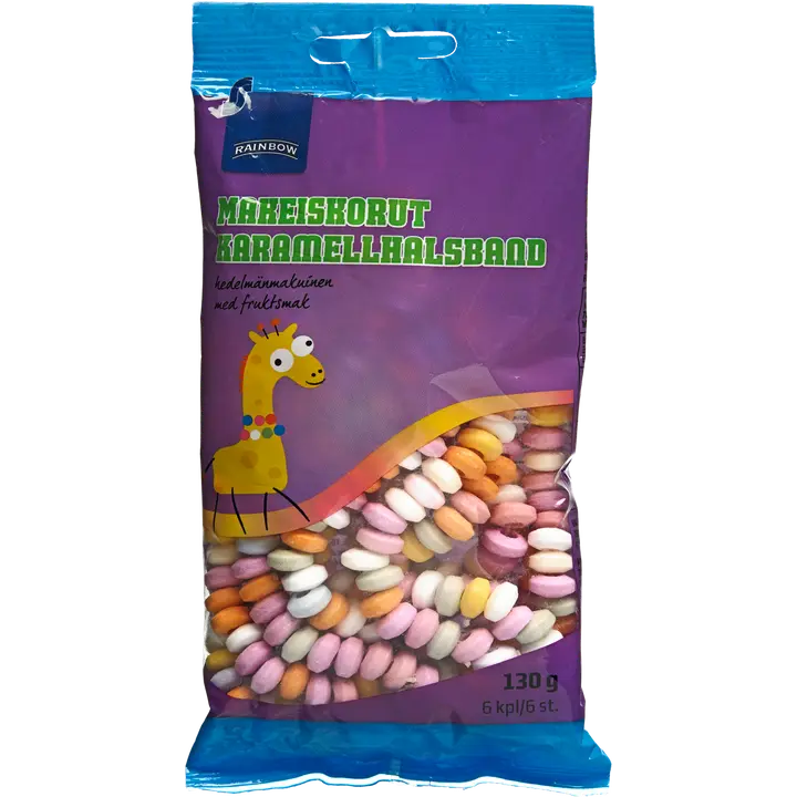 Rainbow 130g makeiskorut 6kpl hedelmänmakuinen