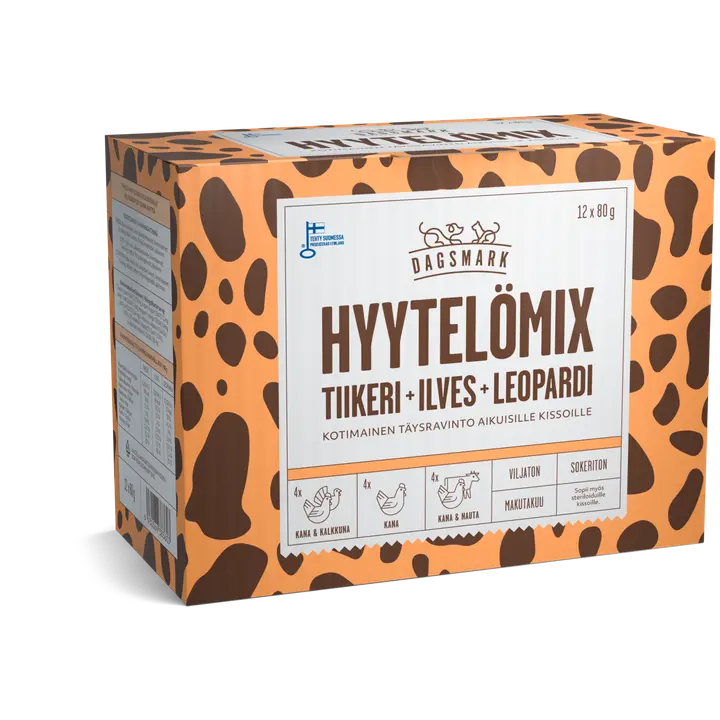 Dagsmark HYYTELÖMIX kissoille 12 x 80 g