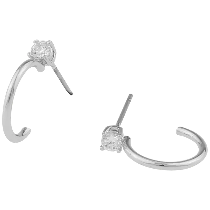 Snö of Sweden Duo pieni rengas korvakoru hopea/kirkas