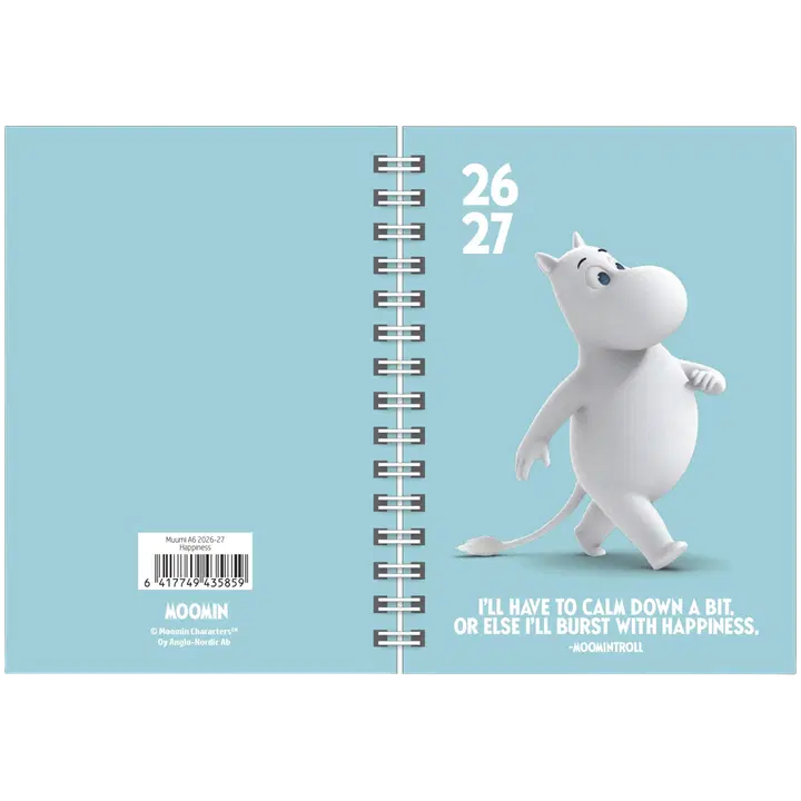 Koulukalenteri Muumi 26-27 A6 12kk Muumipeikko