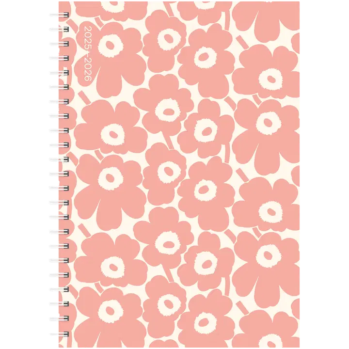 Marimekko koulukalenteri 25-26 MM pieni Unikko persikka