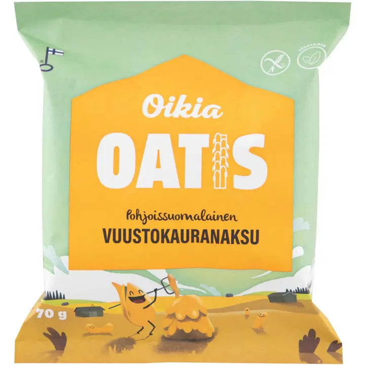 Oikia Oatis Vuustokauranaksu 70g