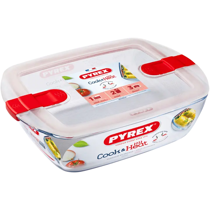Pyrex Cook & Heat vuoka 1,1l kannella 23x15cm