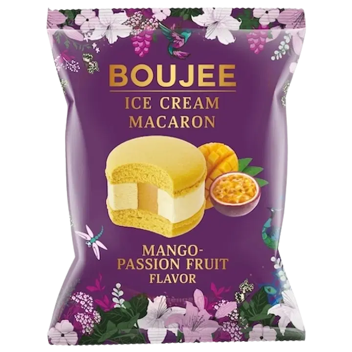 Boujee Makroon Mango Jäätis Granadilli täidisega 60 g