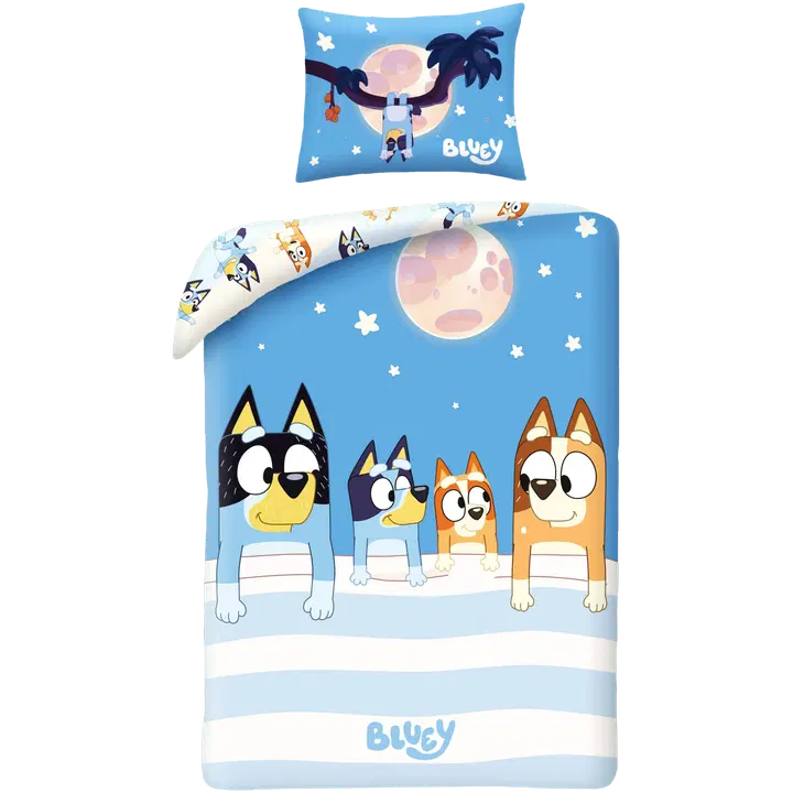 Laste voodipesukomplekt bluey 150x210+50x60 värvid