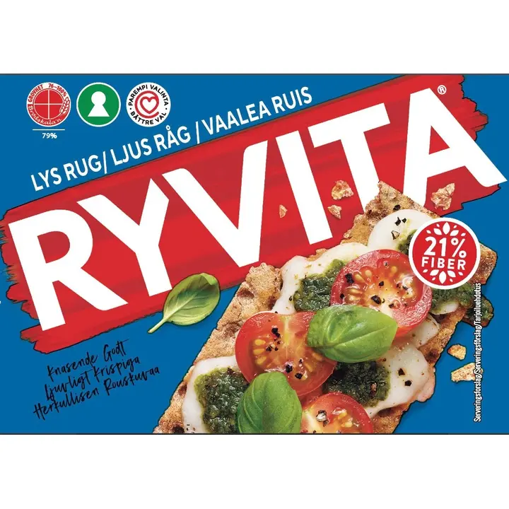 Ryvita vaalea täysjyväruisnäkkileipä 200g