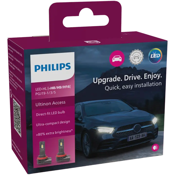 Esitule pirnid LED 2tk Philips H8/H9/H16