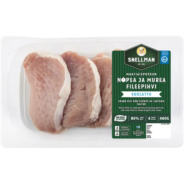 Snellman Maatiaispossun nopea ja murea fileepihvi suolattu 4 kpl 460 g