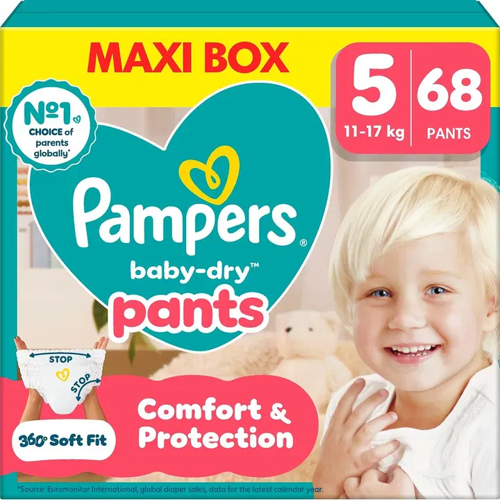 Pampers BabyDry Pants S5 11-17kg 68st blöja