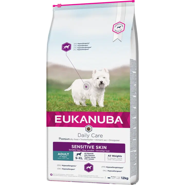 Eukanuba Daily Care Sensitive Skin koiranruoka 12 kg