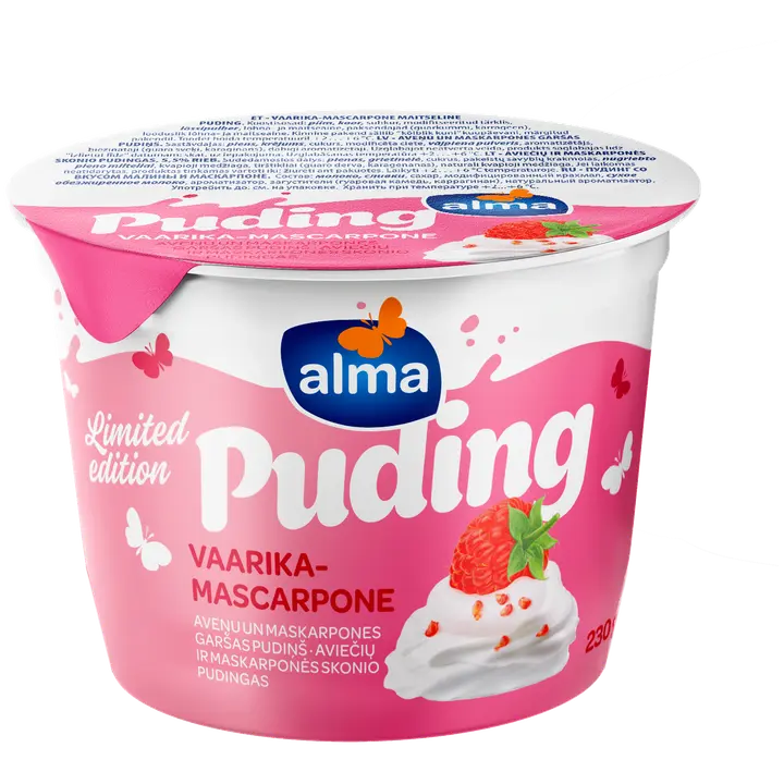 Alma puding vaarika-mascarpone maitseline, 230g